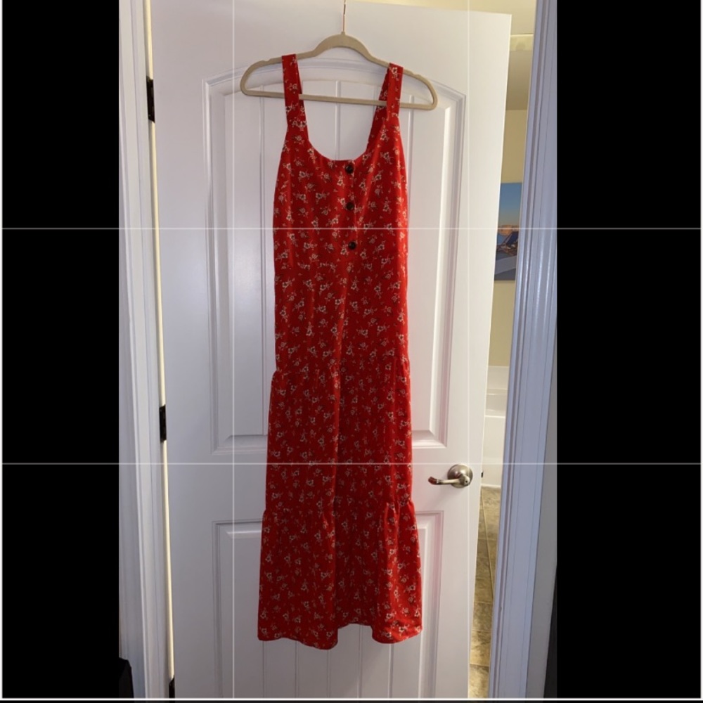 COPY - Red floral maxi dress